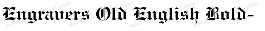 Engravers Old English Bold字体转换